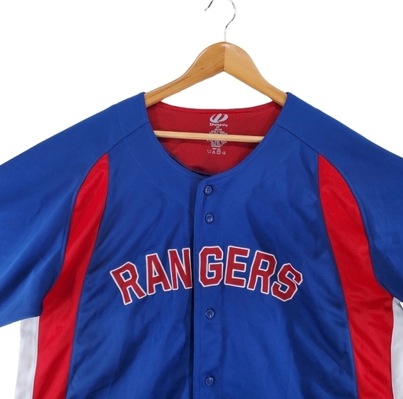 Texas Rangers Dynasty Jersey Men XL World Series Champs 2023 Stitched Blue Red - Picture 4 of 11